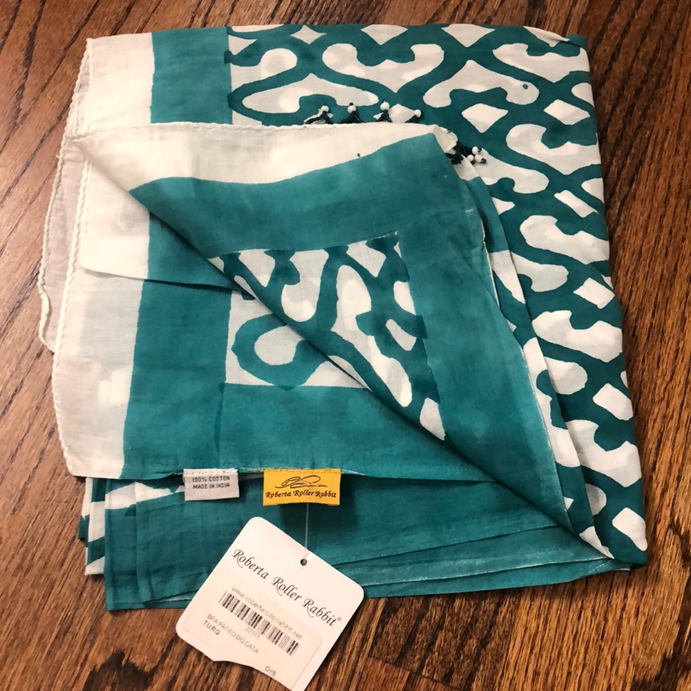 Roberta Roller Rabbit Pareo Turquoise Big Cata